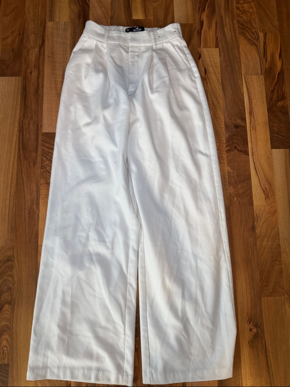 Hollister White ultra High-rise Wide Leg Trousers pants size xs